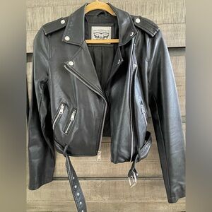 Levi's Women's Black Leather Moto Jacket